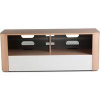 alphason hugo tv stand - light oak  white white
