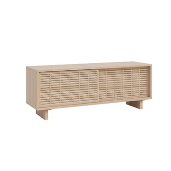 Mueble de TV de madera natural con mallorquina 120 cm Sin barnizar