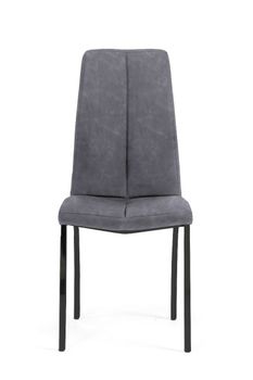 Ex-display Set of FOUR Noir Grey Fabric Antique Dining Chairs