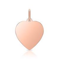 colgante de plata 925 corazon rosado
