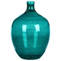 jarron de vidrio azul turquesa 39 cm hecho a mano accesorio decorativo mesa moderno interior roti