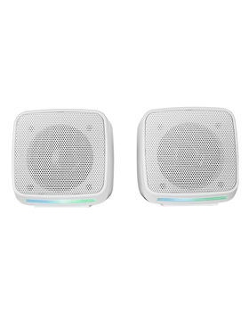 ALTAVOCES 2.0 MARS GAMING MSPROW WHITE 10W USB + JACK CONTROL DE VOLUMEN RGB