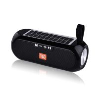 klack tg-182 altavoz bluetooth estereo con carga solar resistente al agua auxradio fm negro