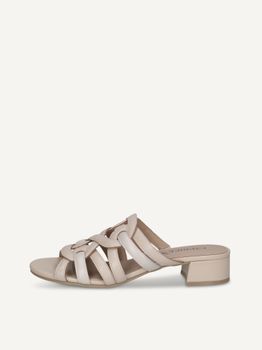 CAPRICE Mule, beige, made of Leather with Block heel, Size 41