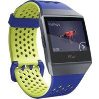 fitbit ionic sport band - blue  yellow large blue