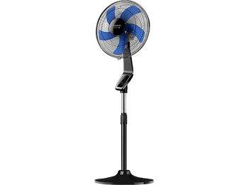 Ventilador de pie - Taurus Boreal 16CR, 50 W, Panel digital, 130 cm, 3 velocidades, Sistema oscilación e inclinación. Silencioso 60 db, Negro