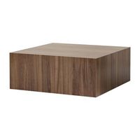 mesa de centro de mdf prizma - 90 x 90 x 35 cm - nogal