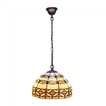 Lámpara de techo marfil cristal tiffany