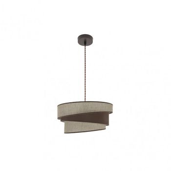 FABRILAMP Colgante Hara 1xe27 Marron/marron Regx40x40 Cm