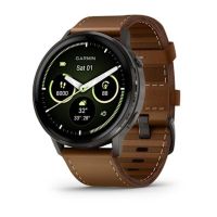 garmin venu 4 bluetooth gps 45mm amoled negro correa marron grande resistencia agua 5atm spo2
