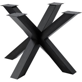 Patas De Mesa Harlan Metal Negro Industrial 100x100x71 Cm Clp