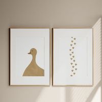 set de 2 cuadros 118 marco premium chapado en roble 30x40 cm