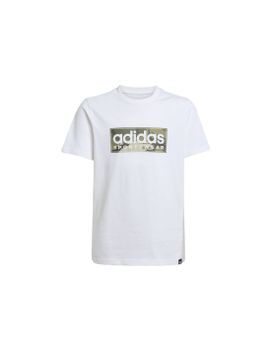 Camiseta adidas Camo Lin Niño Blanco