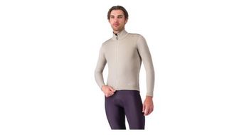 Chaqueta de manga larga castelli espresso air beige  hombre