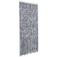 cortina mosquitera de chenilla plateada 90x220 cm vidaxl