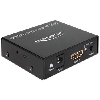 DeLOCK 62692 Receptor AV 3840 x 2160 HDMI S/PDIF Negro Metal