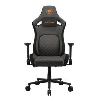 silla gaming cougar cgr-dff-grb tela negro gris naranja respaldo ajustable reposabrazos 4d 120kg