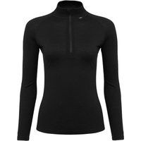 dhb womens merino long sleeve zip neck base layer m2 dark grey