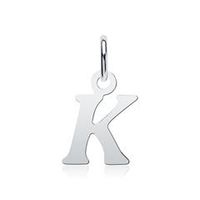 colgante de plata 925 letra k