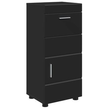 Juego De Muebles De Baño Tulum Negro 37 X 31,5 X 82 Cm Vidaxl