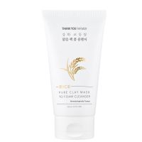 thank you farmer rice pure clay mask to foam cleanser 150ml
