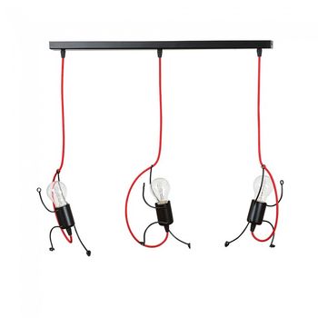 Regleta de techo infantil mime negro (3 luces)