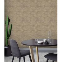 papel pintado vinilico ecologico chapa y remaches oro metalizado - austin factory 679594 de gaulan - rollo de 10 m x 053 m