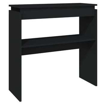 Mesa Consola，mesa De Entrada，mesa Auxiliar Madera Contrachapada Negro 80x30x80 Cm