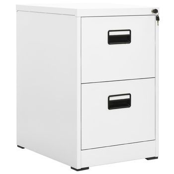 Armario Archivador De Acero Blanco 46x62x72,5 Cm Vidaxl