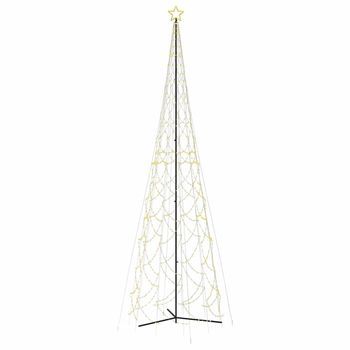 Árbol De Navidad Cónico Blanco Cálido Con 3000 Led, 230 X 800 Cm Vidaxl