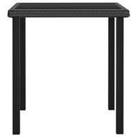 mesa de comedor para jardin  mesa de exterior ratan sintetico negro 70x70x73 cm