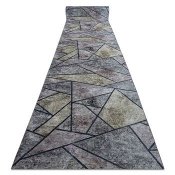 Alfombra De Pasillo Con Refuerzo De Goma Lotus Mosaic 22010 Mosaico Gr 80x220 Cm
