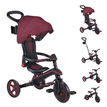 Triciclo Plegable Explorer 4 En 1, Rojo Burdeos
