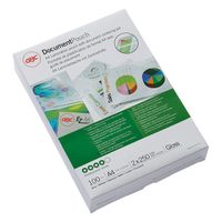 gbc fundas de laminacion de documentos  a4  brillante  2x250 micras  100 unidades