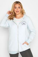 sudadera azul claro tacto suave con cremallera y capucha mujer curvy y tallas grandes yours