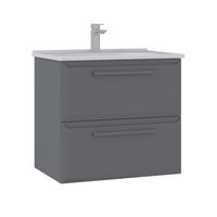 mueble para lavabo  - 65 x 50 x 62 cm - gris