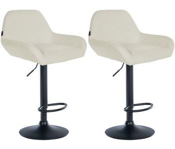Set de 2 taburetes braga en tela 51x52x89 cm