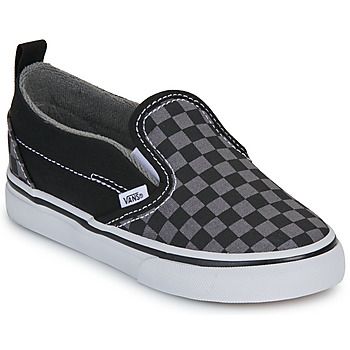 Vans Zapatos TD Slip-On V (Checkerboard) Blk/Pewter para niño