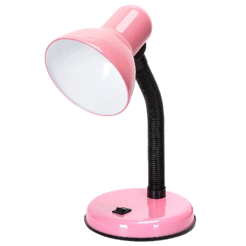 Aigostar Lámpara de Escritorio Retro， Flexo LED Escritorio sin Bombilla， Lámpara de mesa Compatible con Led Bombillas Modelo E27， Máx 240V， Lampara Lectura para Leer， Trabajar， Estudiar，Rosa