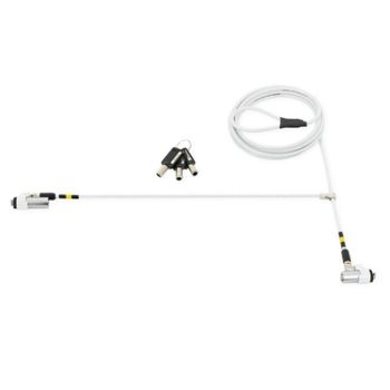 Candado seguridad portátil Mobilis 001331 acero blanco 1,8m 3 llaves