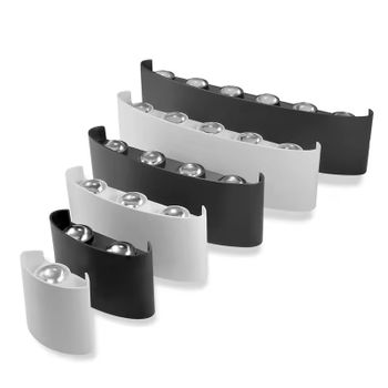 Lámpara LED de pared IP65, iluminación impermeable para jardín, aluminio AC86-265, para interior, dormitorio, sala de estar, escaleras, porche, luz de calle