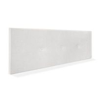 cabecero de lana natural con botones 145x50cm camas 135140 - blanco