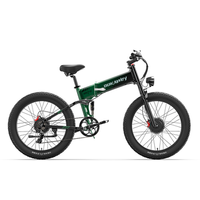 bicicleta electrica dukawey bst-6 doble motor plegable bateria de 48 v 175 ah verde