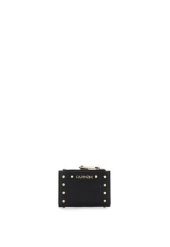 cartera pequeña con cremallera efecto piel vintage black