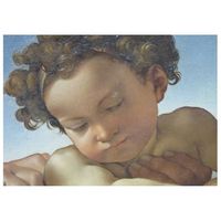 legendarte - cuadro lienzo impresion digital - tondo doni detalle del nino - michelangelo buonarroti - decoracion pared cm 50x70