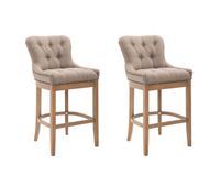 set 2x taburetes lakewood en tela 55x57x109 cm