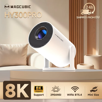 Proyector Magcubic HY300 Pro Android 14 8K Dual Wifi6 290ANSI Allwinner H726 BT5.4 1080P 1280*720P Cine en Casa Proyector para Exteriores