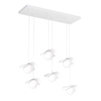Lámpara colgante serelia blanco (6 luces)