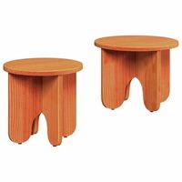 mesa de cafe 2 uds marron cera 395 x 395 x 30 cm vidaxl