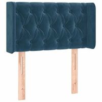 cabecero  panel de cabecero  decoracion de pared de terciopelo azul oscuro 83x16x7888 cm